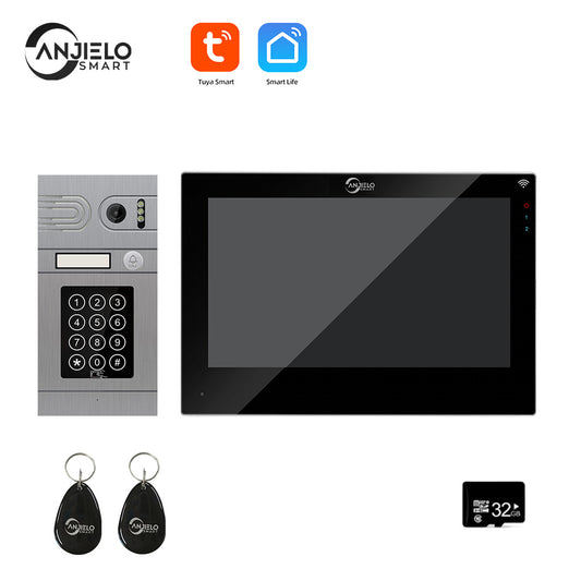 Smart Tuya 1080P WiFi DoorBell Camera Home Peephole Door Camera WIFI Video Intercom Door Support RFID Card Unlock For Home