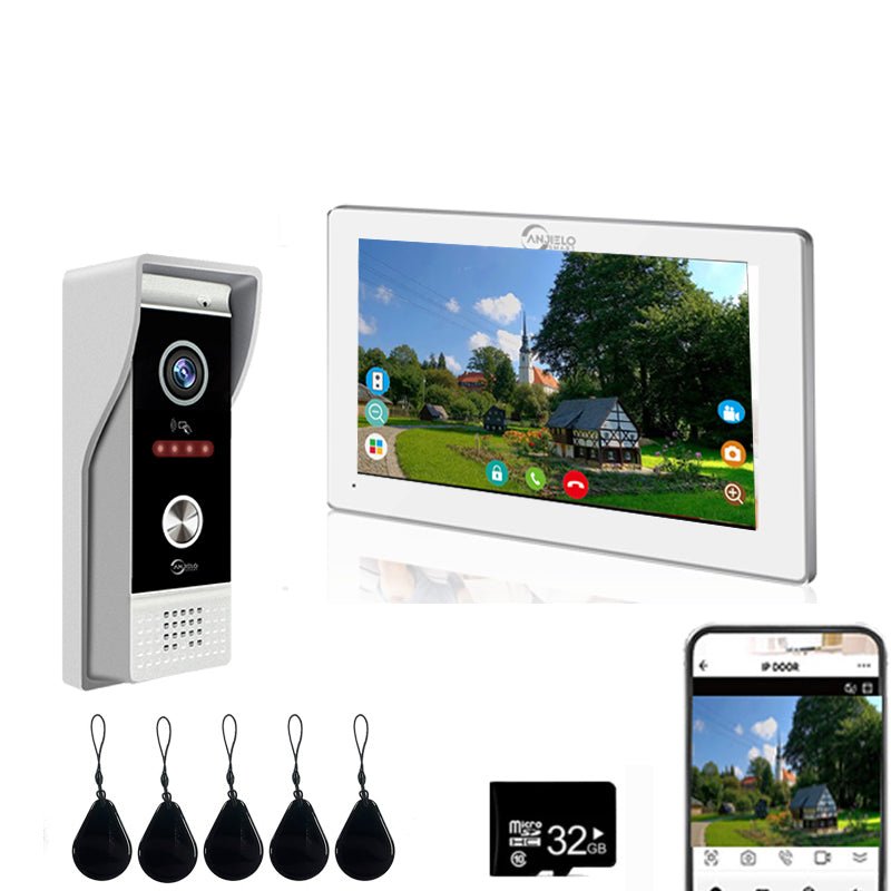 1080P 7 inch 10 Wifi Video Doorbell Intercom Tuya Smart Home Wireless Doorphone RFID Access Control System for Villa Apartment - Zhongshan Anjielo Smart Technology Co., Ltd