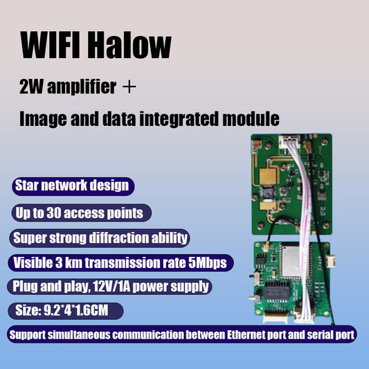 Anjielo WiFi HaLow 2W power amplifier graphics integrated module, plug and play designed for drone and robot graphics transmission