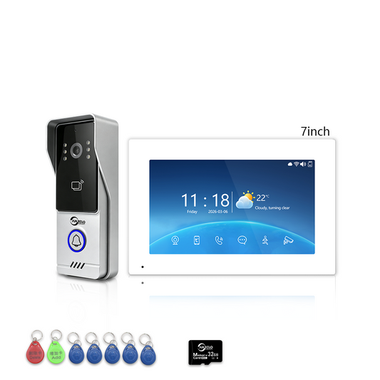 Anjielo Newest 4‑Wire Tuya Smart Life Video Intercom System 7/10 Inch Touch‑Screen 1080P IP65 Multi‑Monitor Doorphone for Villa & Apartment