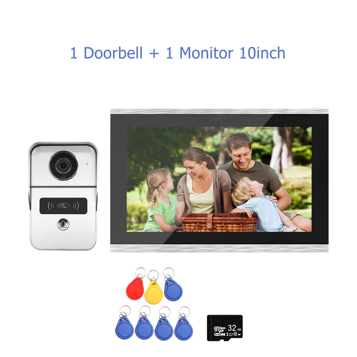 ANJIELOSMART 1080P Video Entry Doorphone Door CameraTUYA Wireless Wifi Video Doorbell System, Video Intercom Kits for Home Villa Apartment