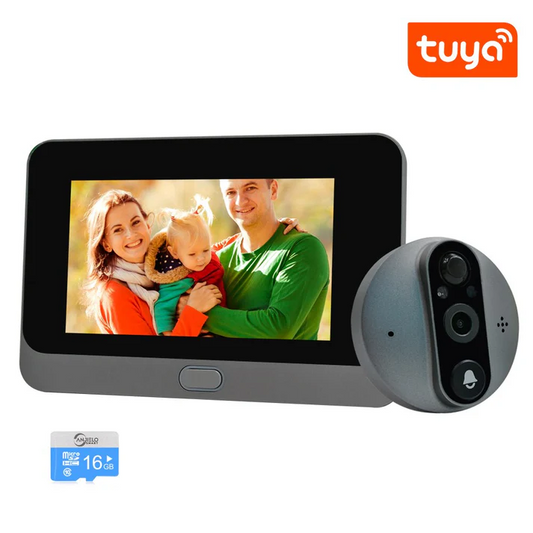 1080P cat eye video smart doorbell peephole Tuya WiFi Peephole Camera Viwer Smart Doorbell Monitoring Set Night Vision