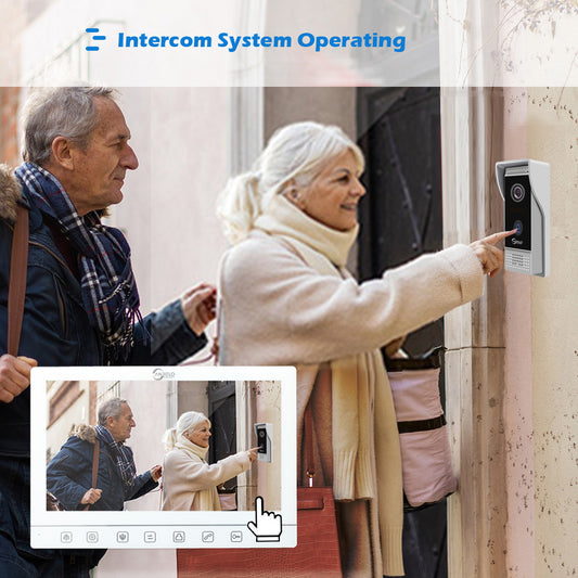 Latest AnjieloSmart 7 inch Touch Button Monitor With Night Vision Doorbell Camera Video Intercom For Home Villa