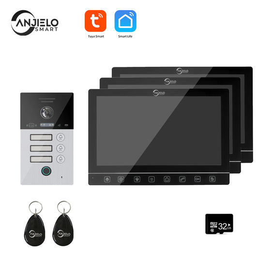 Tuya Smart mobile app Remote Wifi Video Intercom System Smart Video Door Phone 10 inch Full 1080p Screen Support RFID Card Unlock