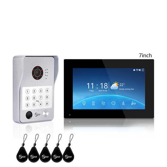 Anjielo Latest 4 wire Video Intercom System Photo Frame Video Doorbell 5 in 1 unlocking with Motion Detection for the Apartment Intercom System for Home Villa