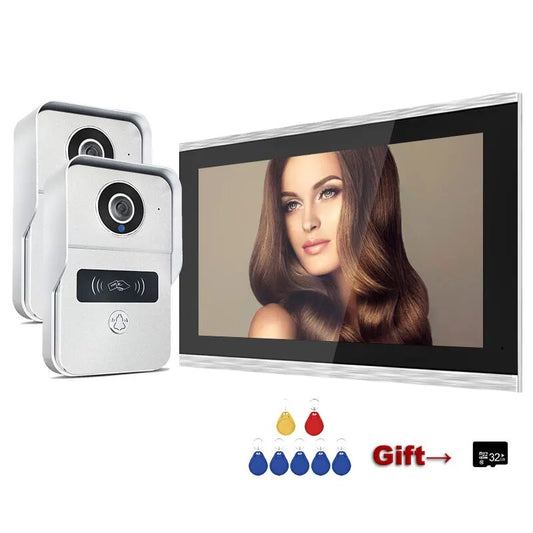 2MP 1080P 10-Inch IP Video Intercom Touch Screen Big Tuya Wireless Wifi POE Wired Doorbell for Villa Flat RFID Access Control