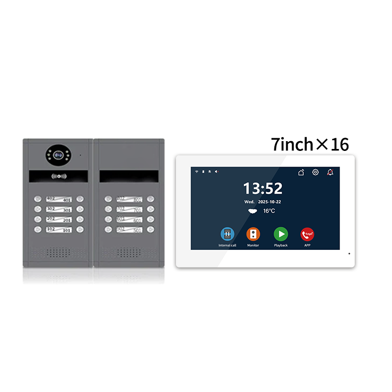 Anjielo Smart 7/10-Inch 6-24 Household Tuya Smart Video Doorbell Metal Doorbell Video Intercom System Suitable For Multi-Family