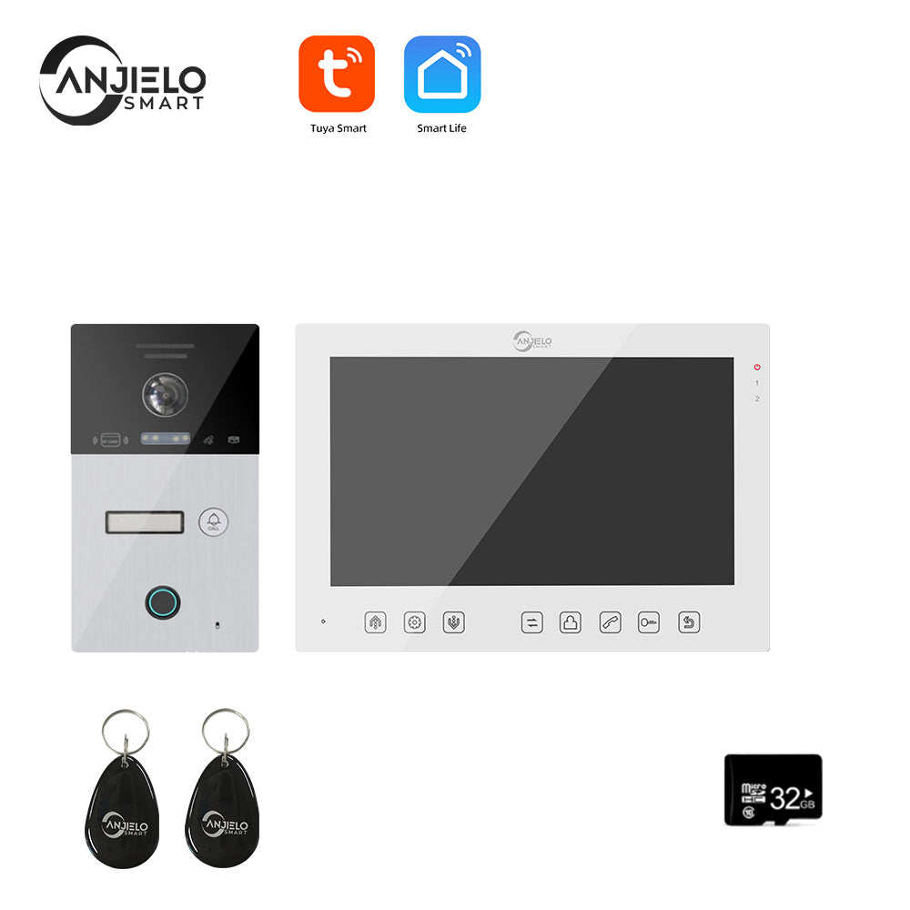 7" WIFI Video Intercom For Apartment 1080P Video Doorphone Call 1/2/3 ...