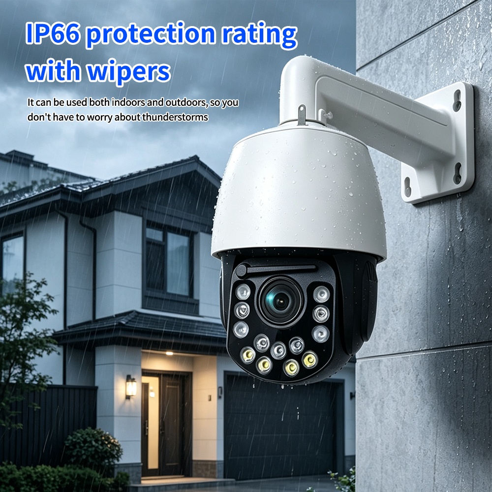Anjielo 5MP 30X Optical Zoom AI PTZ Speed Dome Camera 1/2.8" Sony Sensor POE+DC12V Two-Way Audio IP66 Weatherproof