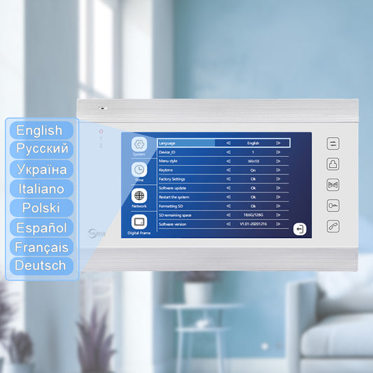 Anjielosmart 1080p 7 Inch Video Intercom Smart Home Security Protection Handsfree Smart Home Waterproof Doorbell Camera