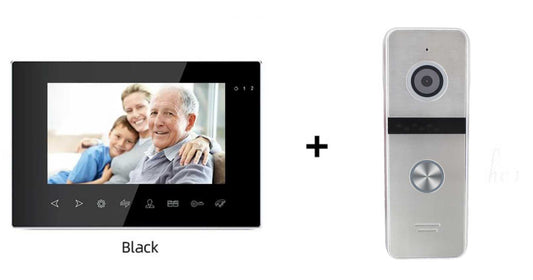 AnjieloSmart 7 inch Color Touch Button Screen Doorbell Night Vision Tuya Smart Remote View Home Security Video Intercom For Home Villa