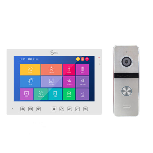 New Tuya Smart Home 1080P Wide View Angle Doorbell Wired 7 lnch Screen Monitor with Night Vision Video Intercom System For Home