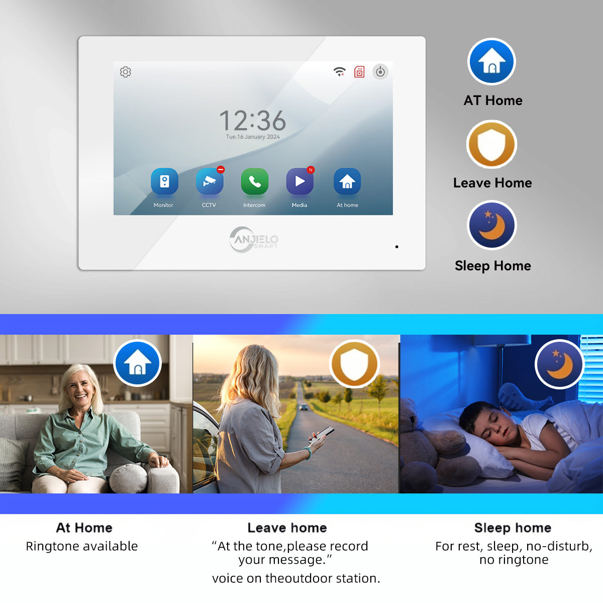 Tuya Smart 7 Inch WIFI Video Intercom Tuya FHD 1080P Wireless