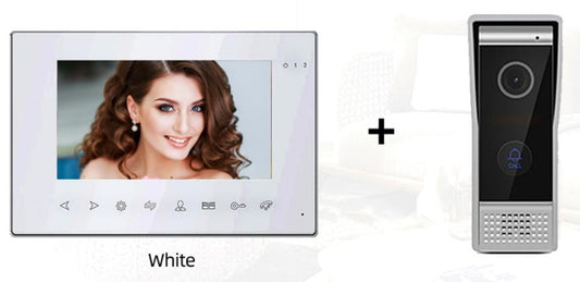 Tuyasmart Home 7-inch Wireless Video Intercom System Mobile Phone Unlock Home Anti-theft Motion Detection and Infrared Effect