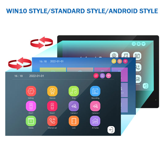 Anjielosmart Tuya 7 inch Monitor VideoDoorbell Intercom System Access Control Camera Smart security device Apartment IC card unlocking