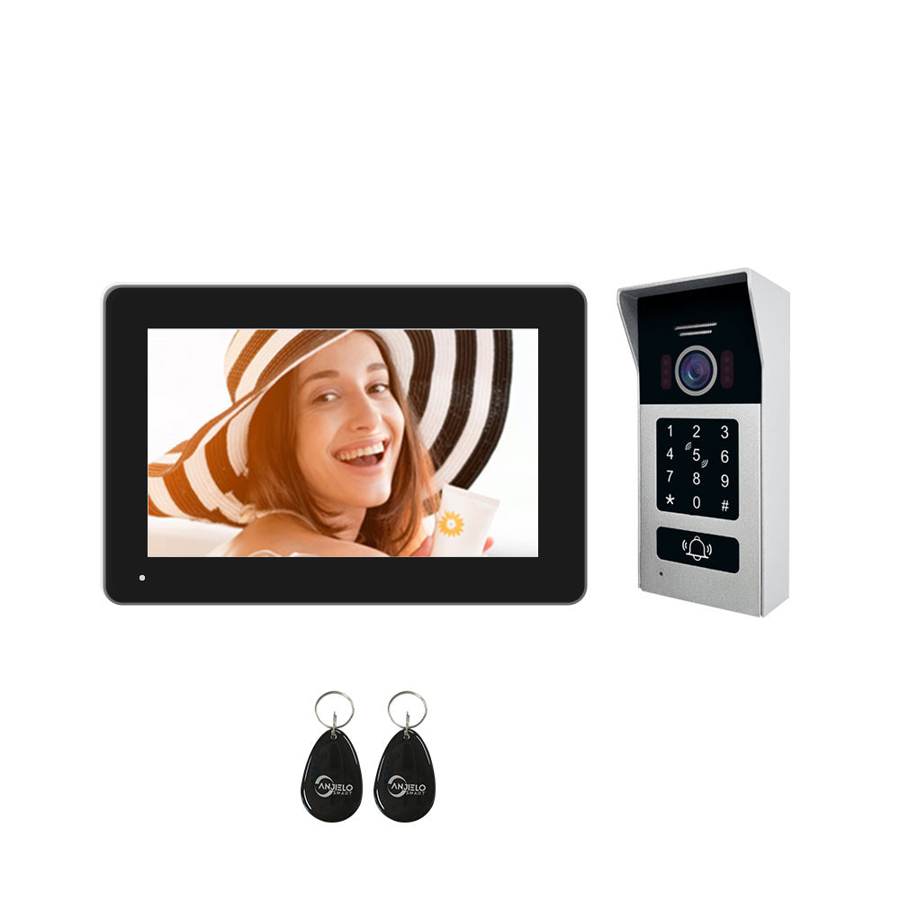 ANJIELO SMART 2 Wired BUS Video Intercom Doorbell Camera 1080P Tuya 7 Inch Touch Monitor Support RFID Card Access Doorphone System For Home Villa