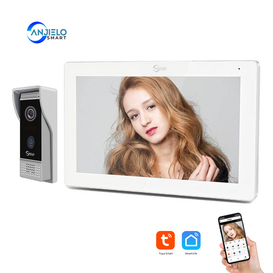10-inch Tuya Wifi Video Intercom FHD1080P Color Touch Screen Outdoor Doorbell Motion Detection Tuya Smart Remote View Home Security