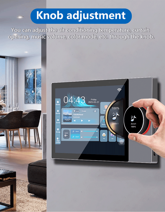 Anjielo 10 Inch Smart Home Touch Control Panel Tuya Wifi Wall Amplifier Built in Zigbee Gateway Support Remote Control