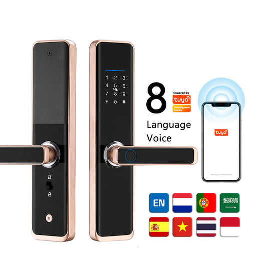 Waterproof Smart lockWIFI APP Smart Door Lock Aluminum Fingerprint Inside Digital Handle Keyless Tuya Smart Door Lock