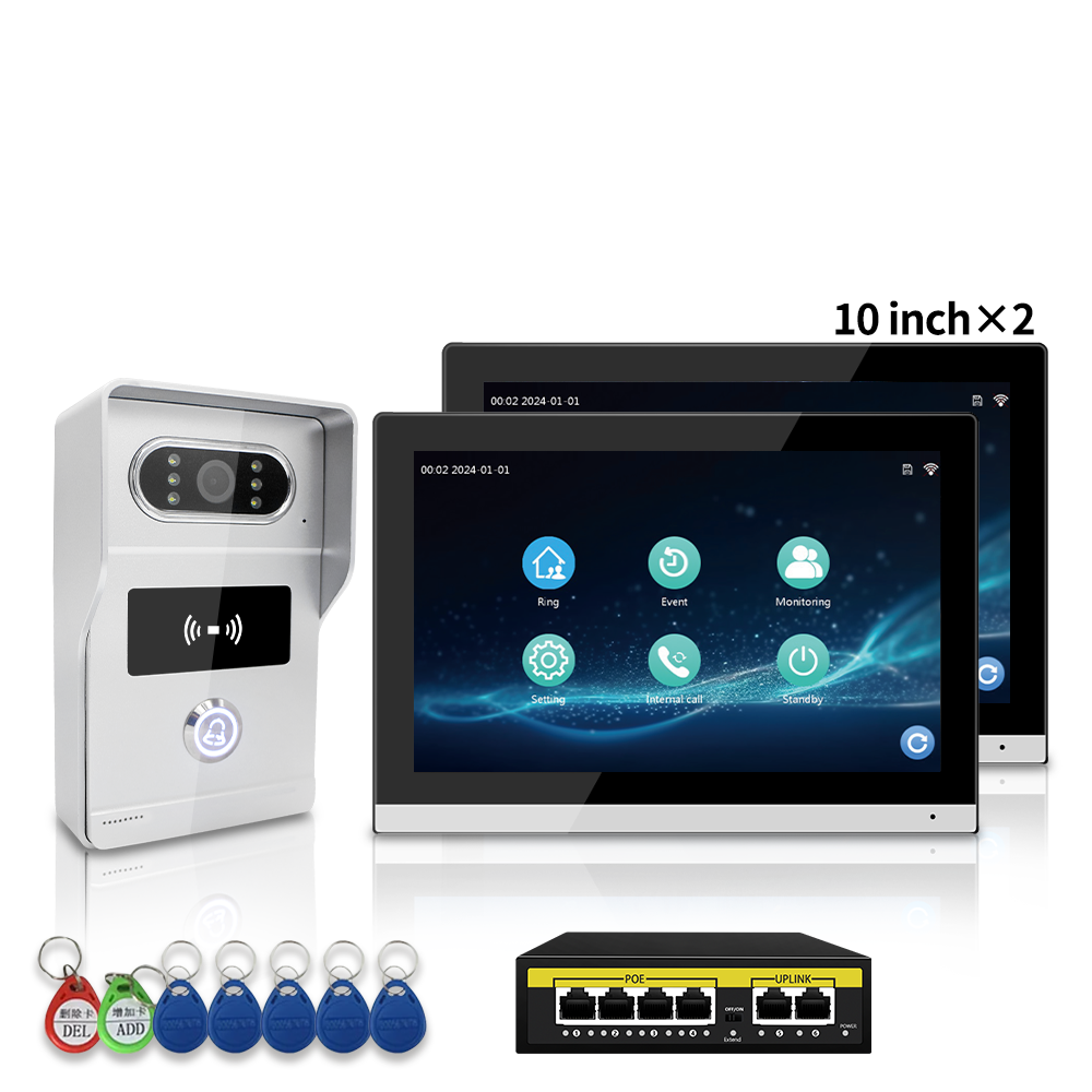 Anjielo IP Video Intercom System 1080P Doorphone Support TUYA Smart Life for Villa and Apartment