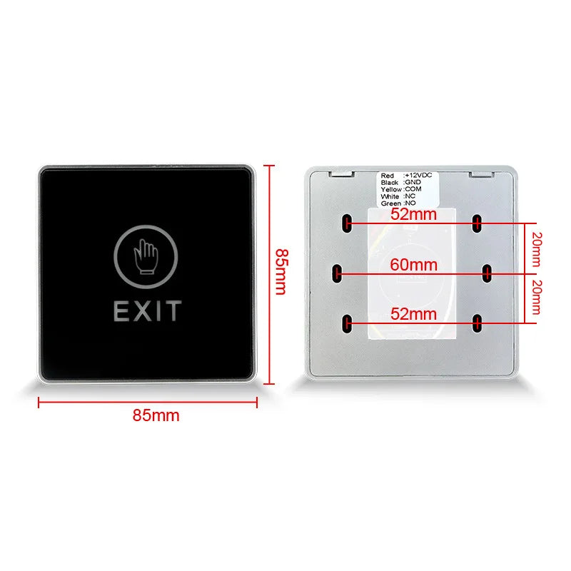 Push Touch Exit Button Door Eixt Release Button for access Control System suitable for Home Security Protection