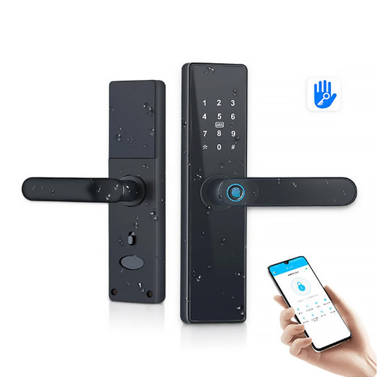 AnjieloSmart Tuya WIFI TTLock Security Door Lock Fingerprint Electronic Smart Door Lock