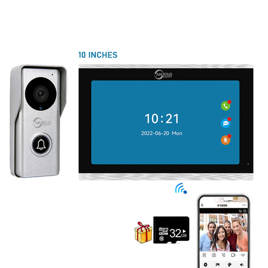 Tuya Smart 7 /10 Inch Full Touch Monitor Video Wifi Intercom Tuya Smart Home video doorbell System 1080P 140° Wired Doorbell Camera