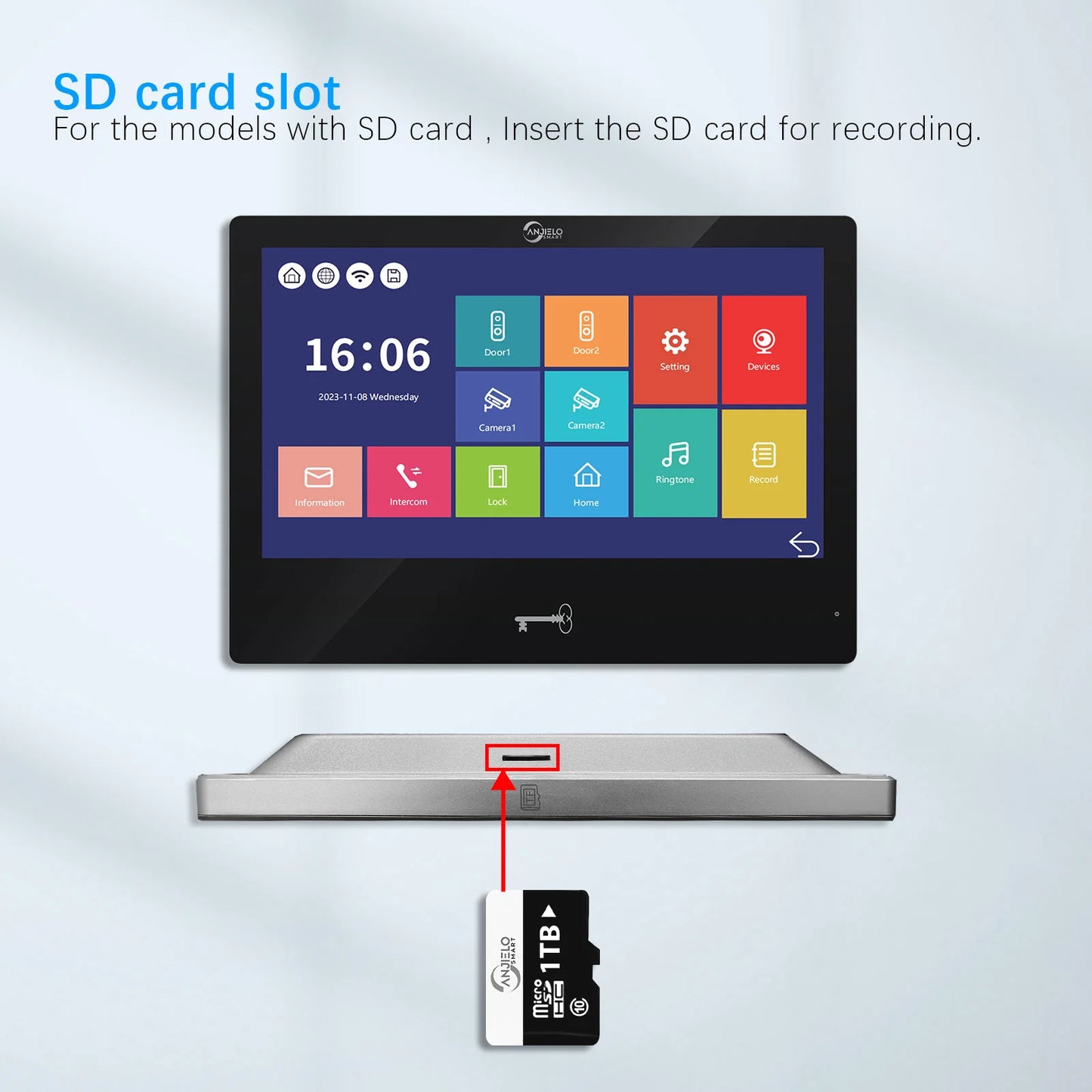 Tuya 10 Inch Video Intercom Touch Screen with Wired Doorbell 1080P APP Password Fingerprint Card Swipe Monitor One click unlock