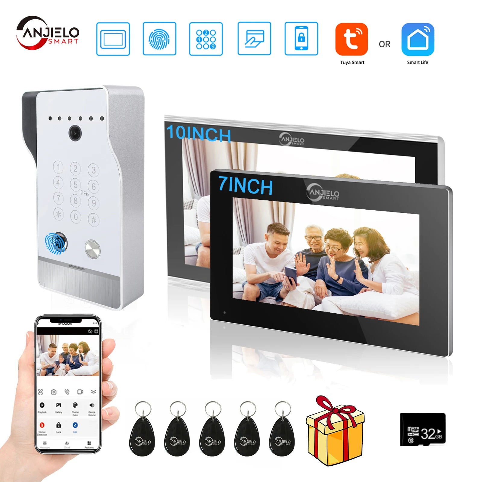 NEW 2023 Large Size FHD 1080P Tuya Smart WiF Video Door phone Doorbell ...