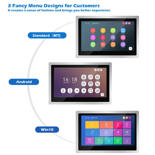 Tuya DVR 1080P smart home Doorbell 10 inch Video Intercoms For Control System WiFi Video 4 independent screens IP doorbell