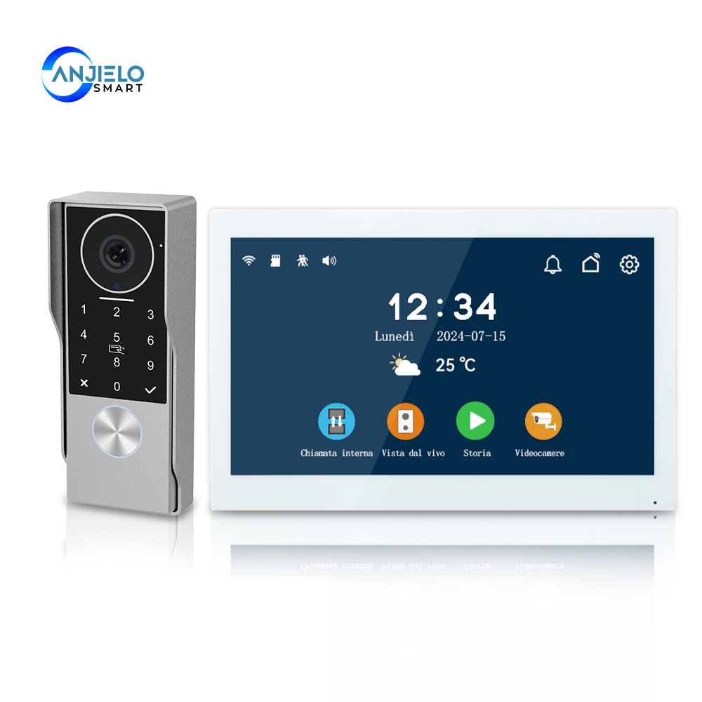 Anjielo 2-wire WiFi two-way video intercom full touch screen with infr ...