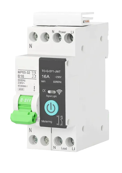 ANJIELOSMART TUYA MCB WIFI Smart Circuit Breaker With Metering 1P 32A DIN Rail for Smart Home wireless Remote Control Switch