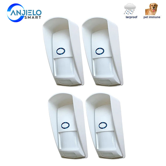 AnjieloSmart 433Mhz Wireless PIR Sensor Infrared Outdoor Motion Detector with Pet Immune