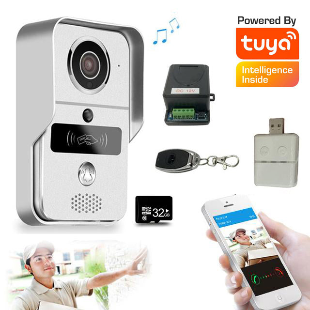 Tuya 1080P Smart IP Doorbell Wireless Wifi IP Villa Video Door Phone Intercom Doorbell Viewer Entry System for Home Security