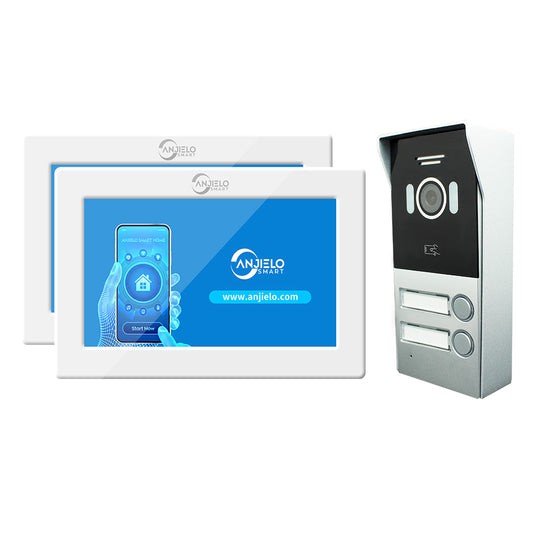 2-line 1080P video intercom with Tuya 7-inch touchscreen monitor and support IP camera