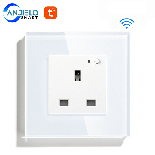 Anjielosmart Tuya WIFI in-Wall Outlets, No Hub Required – Smart Socket Works with Alexa and Google Home, Only 2.4 GHz