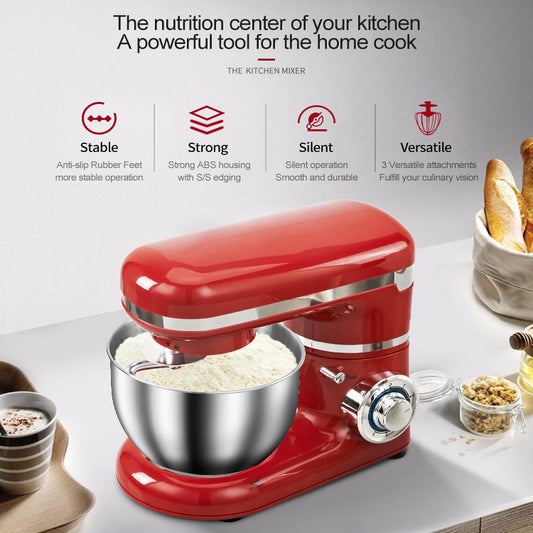 AnjieloSmart Electric Stand Mixer Food Mixer 1200W 3.52 QT 6 Variable Speed