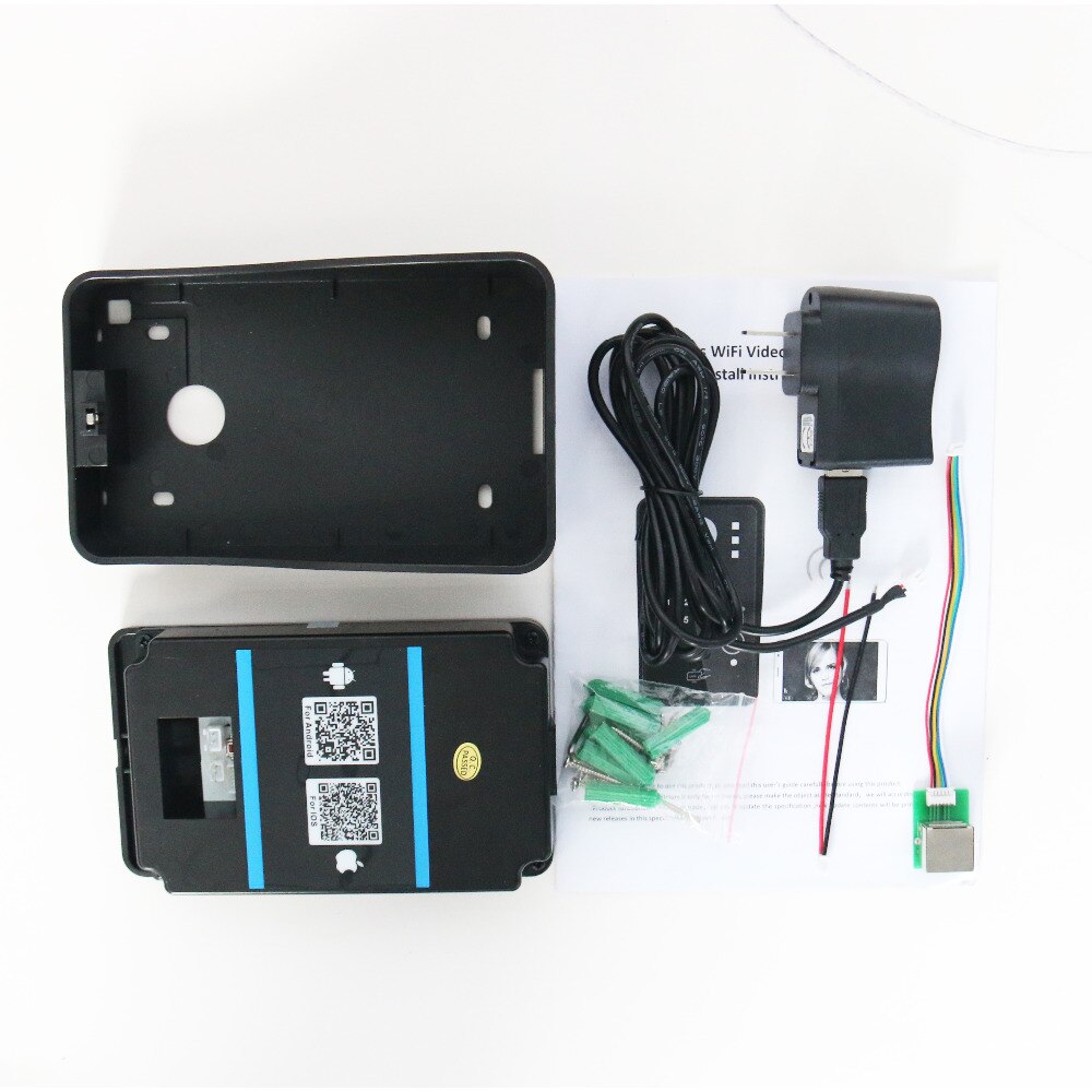 Anjielosmart HD 720P Wireless Doorbell Viewer Video Intercom System Night Vision Waterproof Support Remote Control Unlock