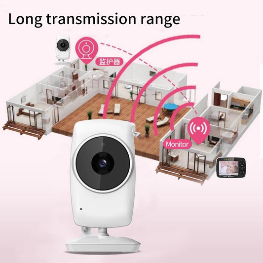Anjielosmart Newest 3.5 inch wireless Baby Monitor Infant Night Vision Camera, Two Way intercom,Temperature Sensor,ECO Mode