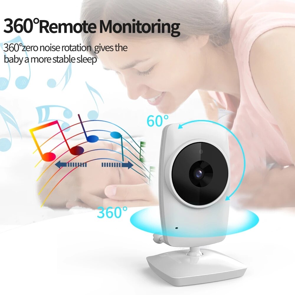 Anjielosmart Newest 3.5 inch wireless Baby Monitor Infant Night Vision Camera, Two Way intercom,Temperature Sensor,ECO Mode
