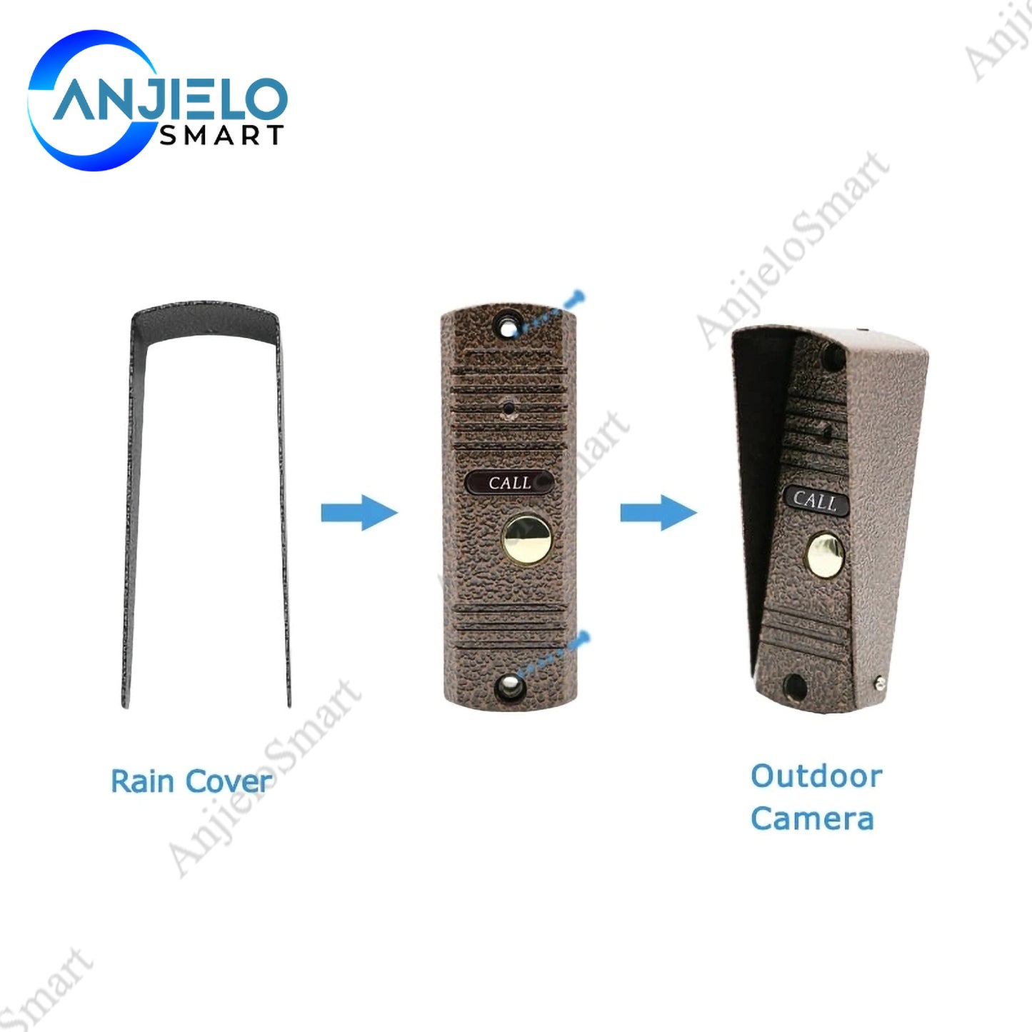 AnjieloSmart Doorbell Intercom Home Security IR Night Vision Outdoor Call Panel Wide Angle Lens