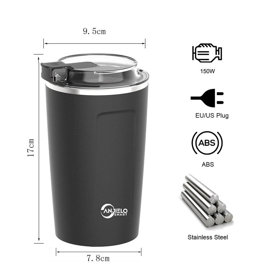 Electric Coffee Grinder, One Touch Push-Button Control for Coffee Spice Herbs Nuts Cereals Grain, Stainless Steel Blades Grinder
