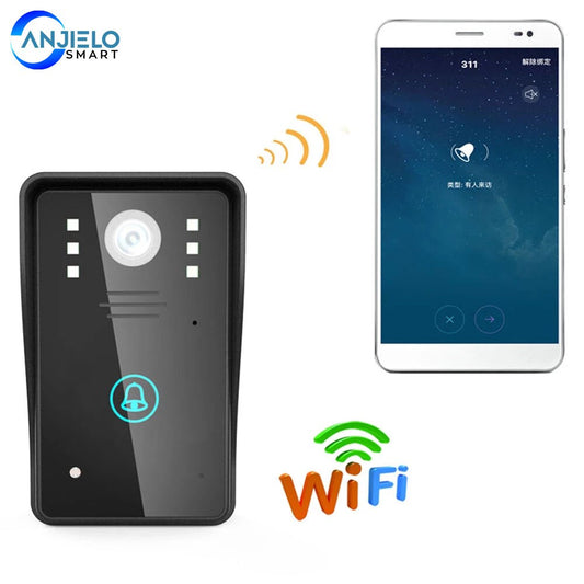 HD 720P Wireless WIFI Video Door Phone Doorbell Intercom System Night Vision Waterproof Support Android iOS unlock