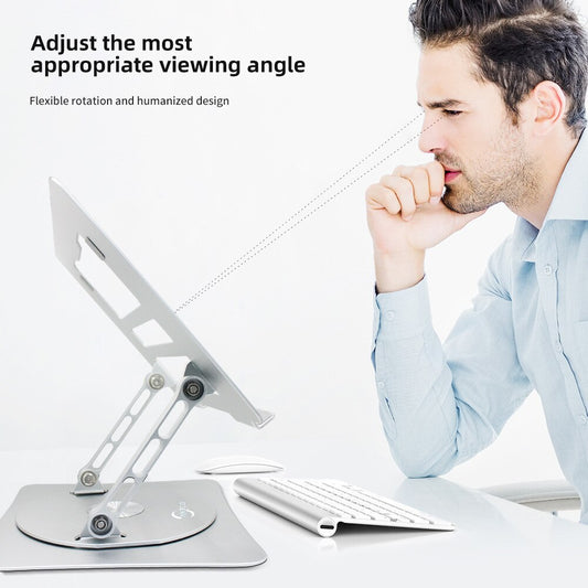 Macbook Tablet Laptop Stand 360° Rotating Lift Aluminum Alloy Stand Compatible With Various Sizes Folding Portable Stable Hover