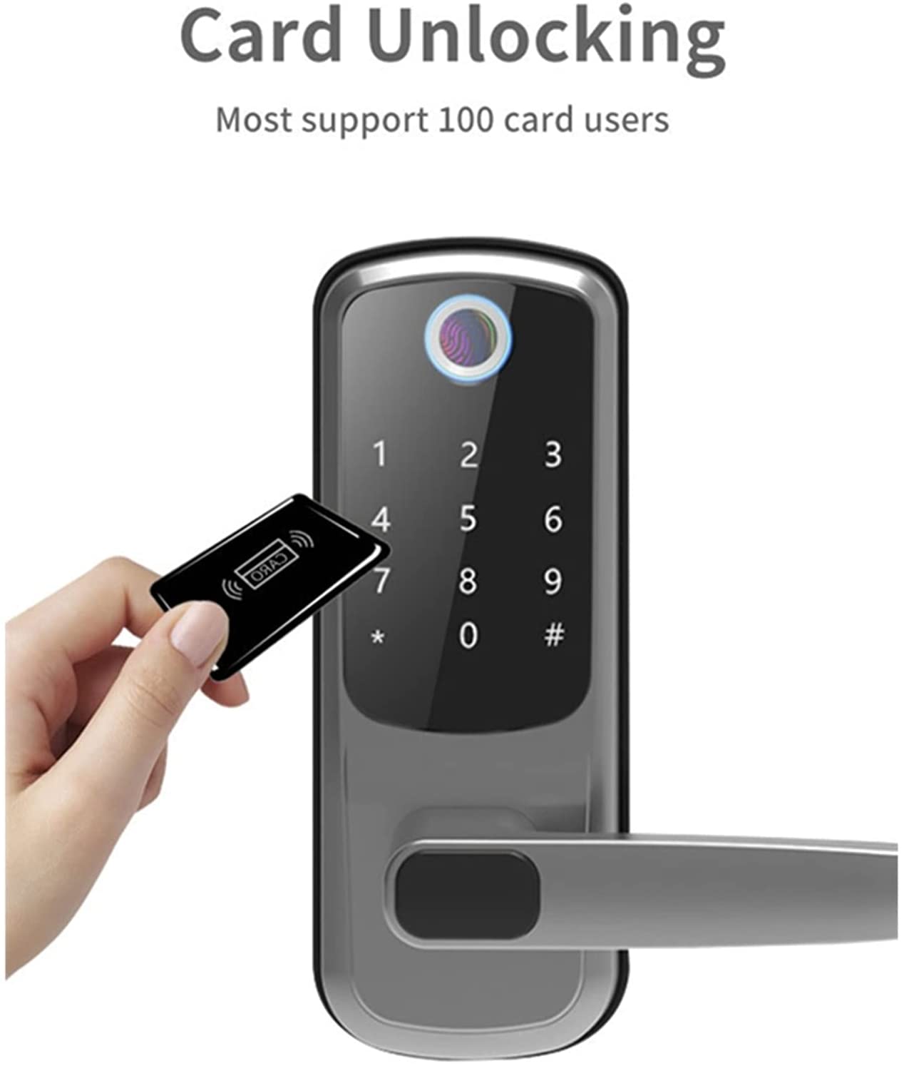 smart door lock Fingerprint Lock Tuya APP Bluetooth Remote Control Support Password Key for Indoor Wooden Metal Electronic Mortise Door