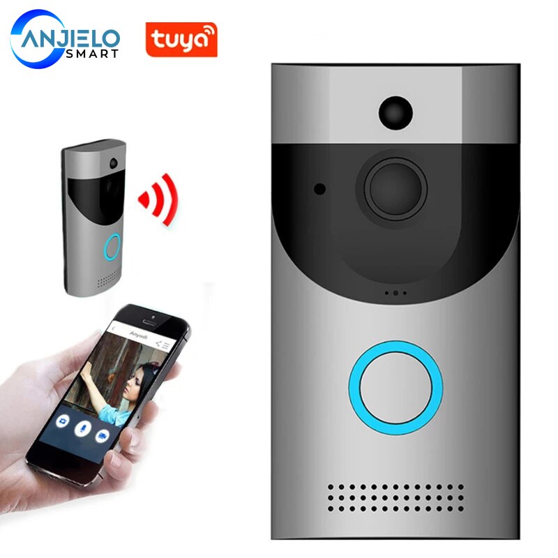 Smart HomeTuya Video Doorbell Wireless IP65 Waterproof 720P HD with R