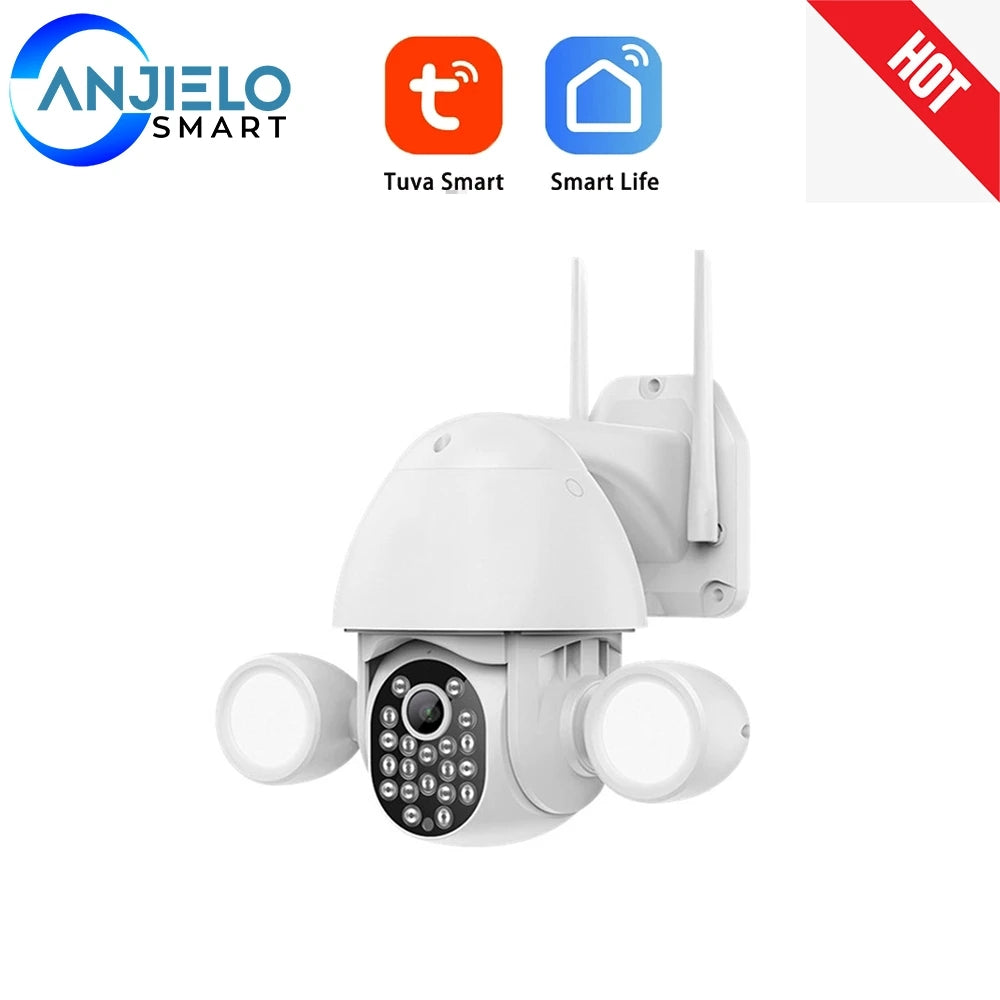 Security Camera Outdoor/Home,PTZ WiFi Camera for Home Security,3MP Pan Tilt 360° View,AI Motion Detection,Auto Tracking,Color Night Vision,2-Way Audio,Floodlight,Waterproof