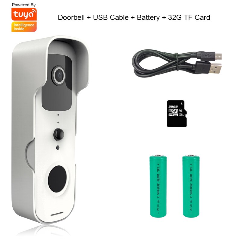 Tuya Smart Wireless Video Doorbell Digital Visual Intercom WIFI Door Bell Waterproof Electronic Doorman Home Security Camera