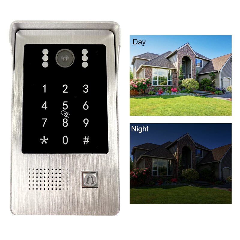 Video Door Phone IP Door Bell 1.0 MP with POE High Resolution Outside Doorbell Call Panel IP65 Waterproof Support Password+Swipe
