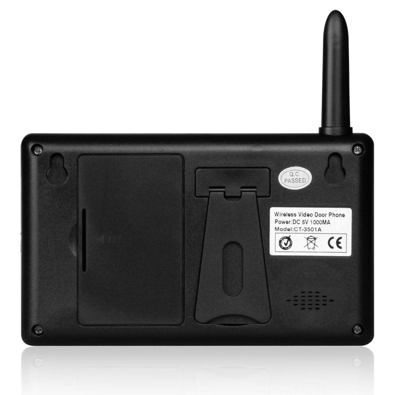 3.5" TFT Color Display  Wireless Video Intercom System with 2 Monitor  Remote Control Unlock Night Vision for Home Security